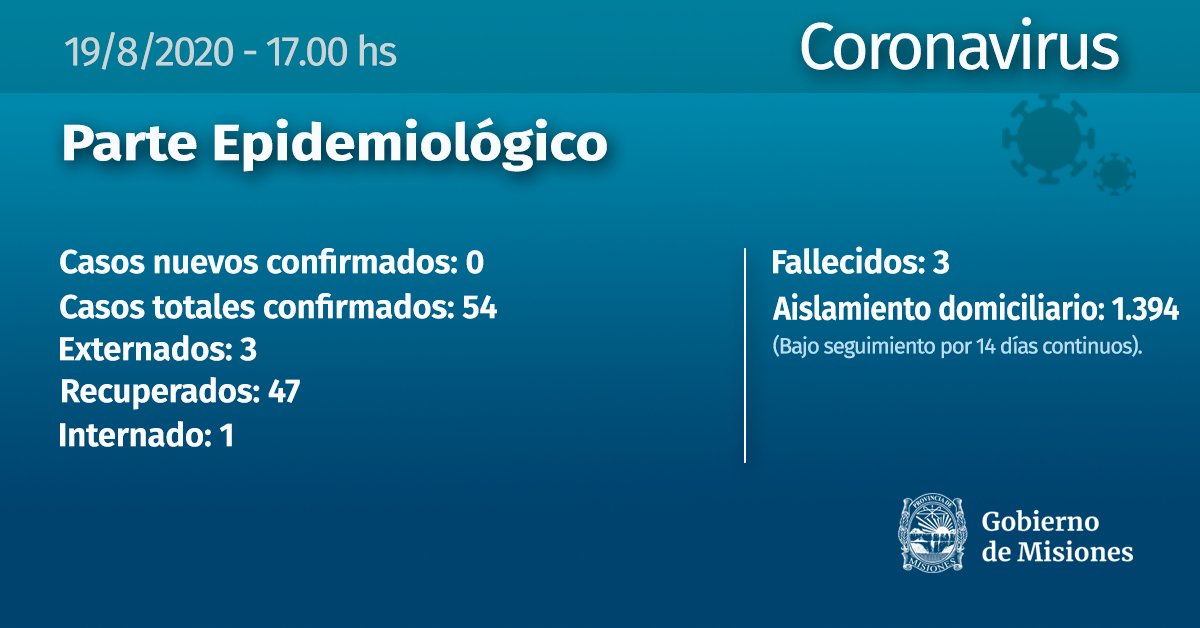 #Coronavirus: por tercer día consecutivo, Misiones no confirmó nuevos casos positivos 2 4 - Parte 8 - 3
