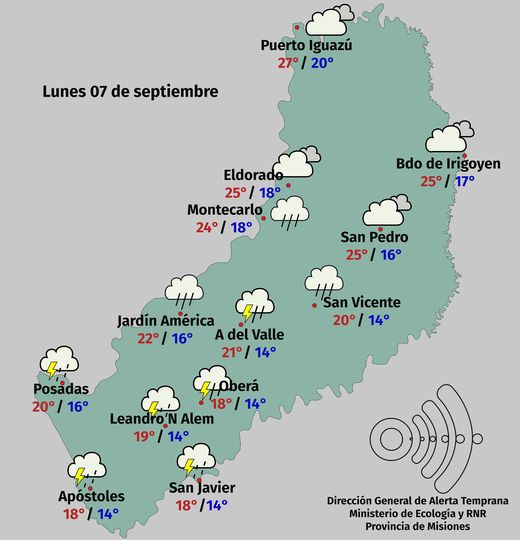 Tiempo: la semana arranca con lluvias y tormentas en gran parte de Misiones 1 2 - 119022447 1256955397976543 8747907449111719607 o - 1