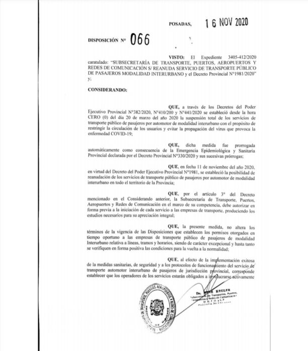 Hoy vuelve a funcionar el transporte interurbano en Misiones 1 2 - 1 - 1
