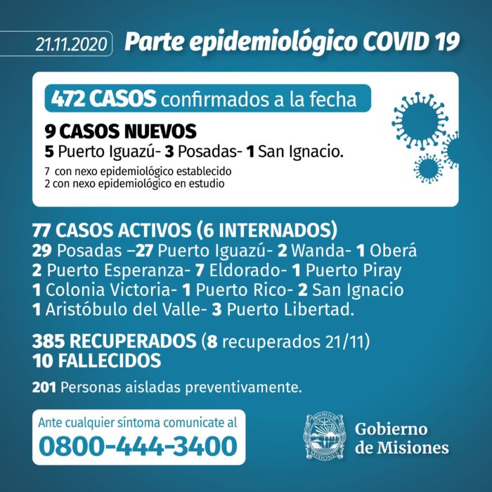 Misiones sumó 9 nuevos casos de Covid-19 este sábado 1 2 - parte 16 - 1