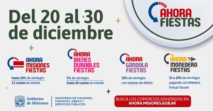 Recuerdan vigencia del programa “Ahora Fiestas” hasta el 30 de diciembre 1 2 - ahora - 1