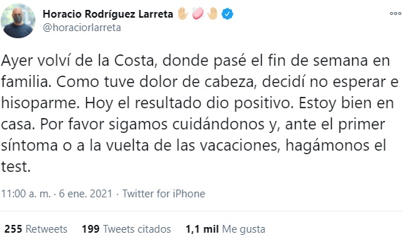 Horacio Rodríguez Larreta tiene coronavirus 1 2 - larresi. - 1