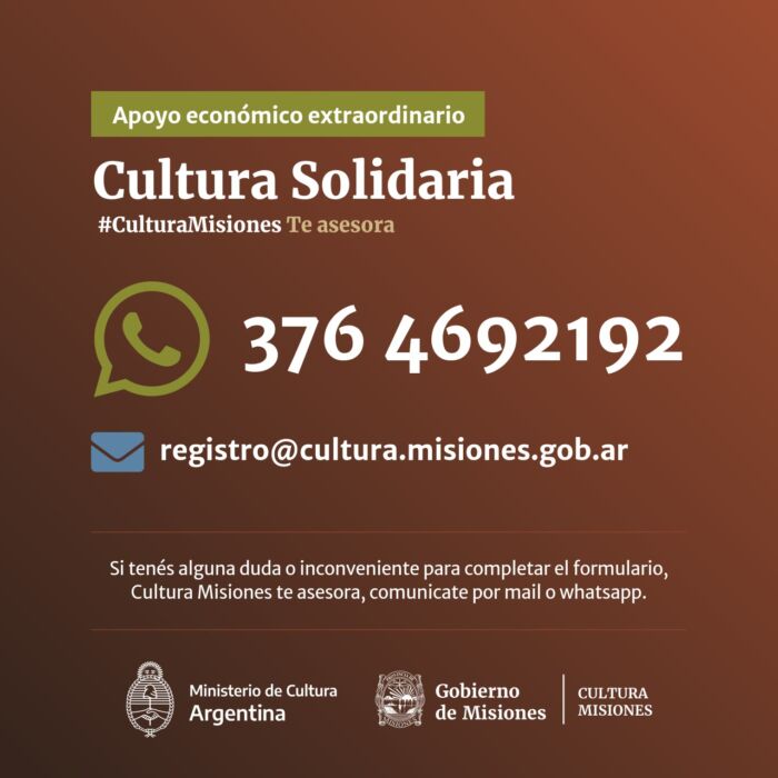 Continúa abierta la inscripción para postularse al “Apoyo económico extraordinario” de Cultura de Nación 1 2 - flyer asesoramiento - 1