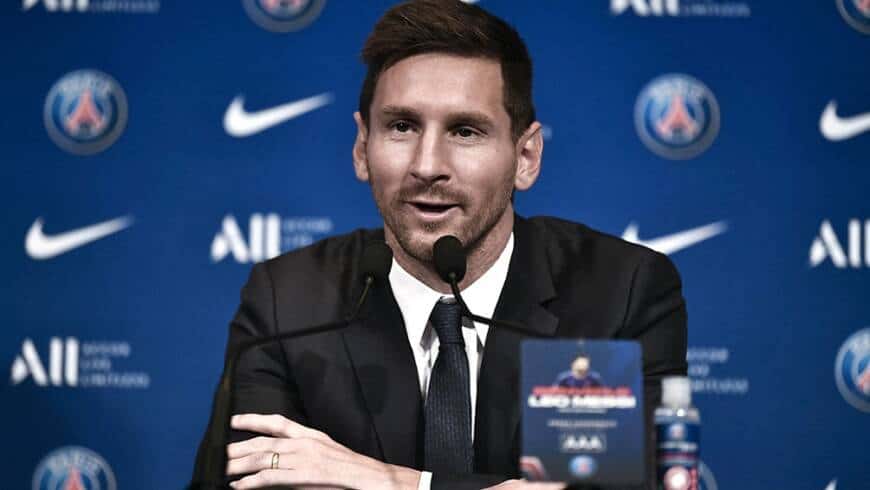 Messi fue presentado en el PSG de Francia: "Estoy muy feliz, con muchísimas ganas e ilusión" 1 2 - Messi 2 - 1