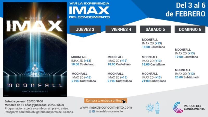 Un estreno de impacto en el IMAX del Conocimiento con "Moonfall" 1 2 - Cartelera del IMAX - 1