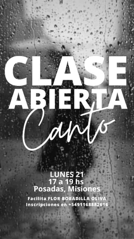 Florencia Bobadilla Oliva realizará una clase abierta de canto 1 2 - Historia 1 - 1