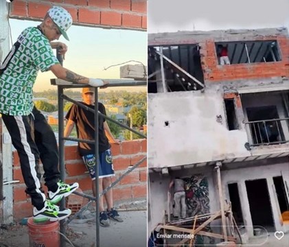 L-Gante fue a ver los avances de su casa y se puso a trabajar con los albañiles 2 4 - f768x1 53497 53624 51 - 3
