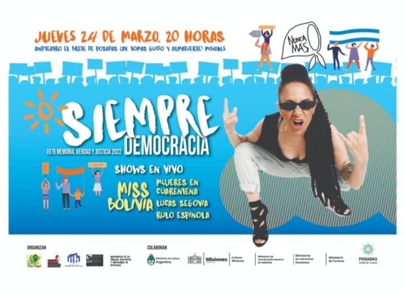 Festival "Siempre democracia": Miss Bolivia será el número principal 1 2 - flyer festival - 1