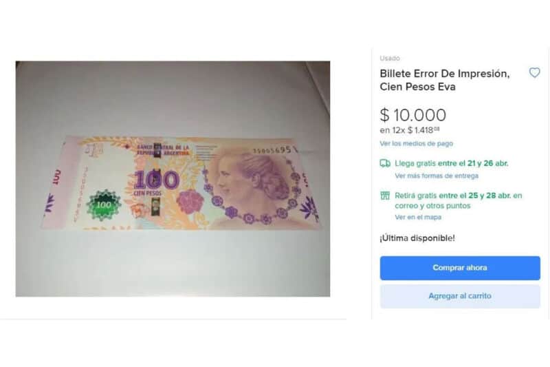 Piden hasta 10 mil pesos por billetes de 100 pesos con un error 1 2 - billette - 1
