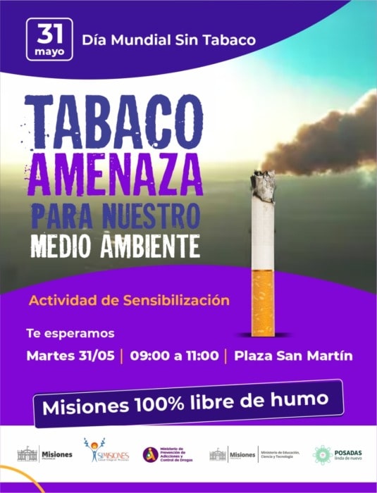 Día Mundial Sin Tabaco, con actividades de sensibilización y prevención en la plaza San Martín 1 2 - Dia Mundial Sin Tabaco - 1