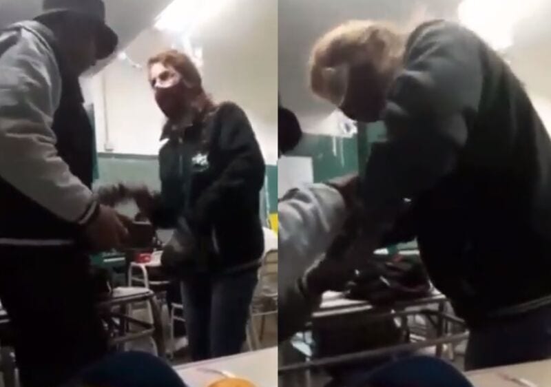“¿Qué hacés, vieja ridícula?”: la agresión de un alumno a una docente que intentó sacarle el celular 1 2 - docente alumnno - 1
