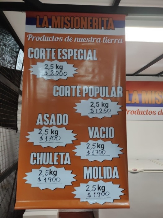 “La Misionerita” en el Mercado Concentrador posadeño: carne de primera a precio solidario 1 2 - Ofertas carnes MCZP IFAI 1 - 1