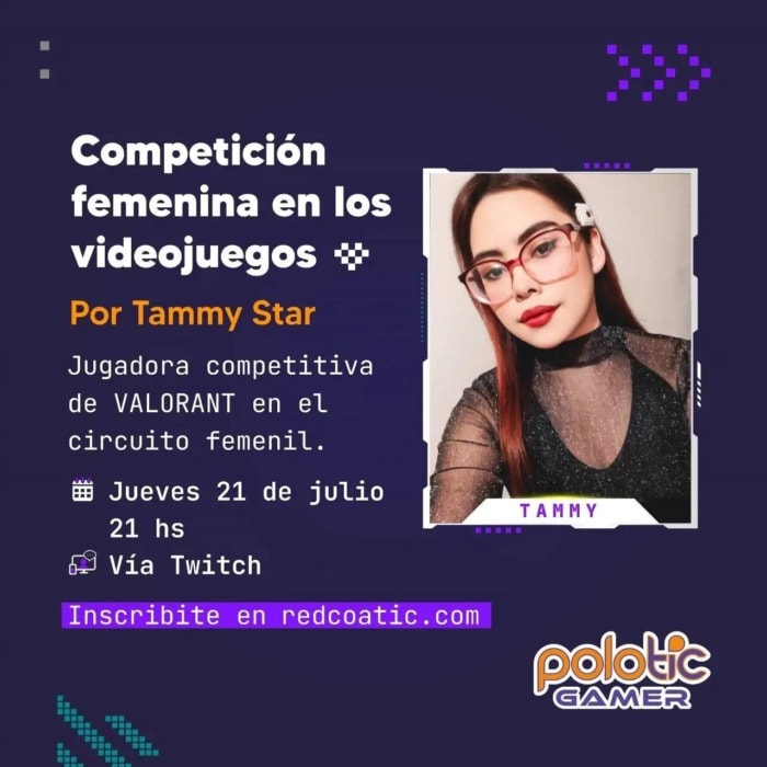 Este jueves, charla online del Polo Tic sobre “Competición femenina en los videojuegos” 1 2 - competicion charla 1 - 1