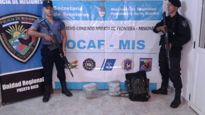 Capioví: huyeron a los tiros y abandonaron más de 10 kilos de marihuana