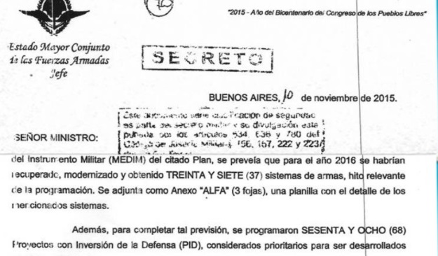 Informe secreto reveló el grave estado del equipamiento militar