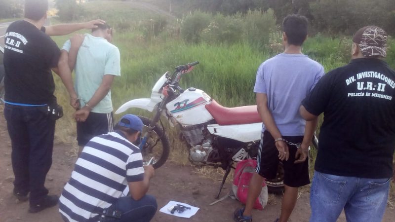 Cerro Azul: frustraron accionar delictivo de “Motochorros” capturados en la ruta 14