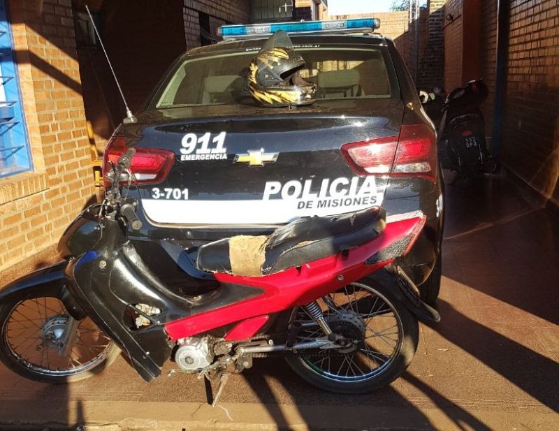 Circulaba con una moto adulterada y fue detenido