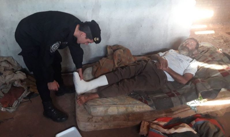 Alem: asistieron a un hombre en situación de calle