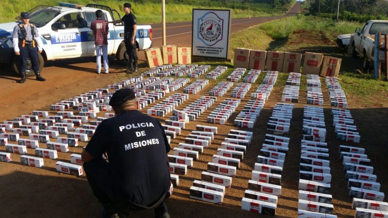 Interceptaron un vehículo repleto de cigarrillo en Andresito