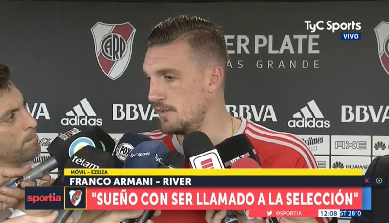 La reunión entre Sampaoli y Armani