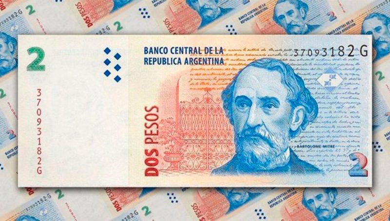 El Banco Central extiende el plazo para canjear los billetes de 2 pesos