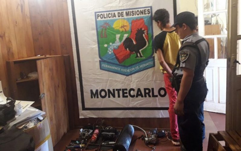 Montecarlo: fue detenido en pleno robo