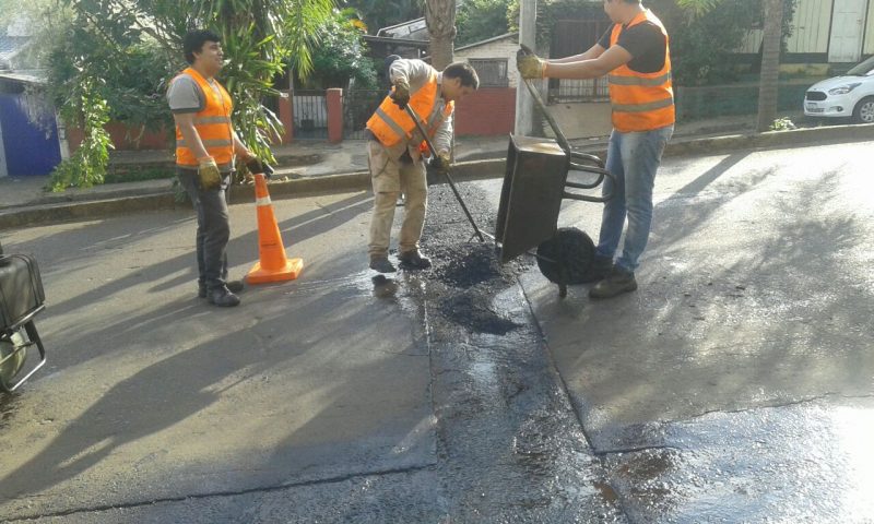 Culminaron el operativo de bacheo en la avenida Centenario