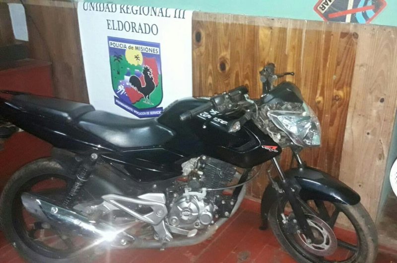 Puerto Piray: recuperaron una moto robada en Eldorado