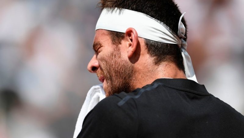 Juan Martín Del Potro sufrió un desgarro y corre peligro su participación en Roland Garros