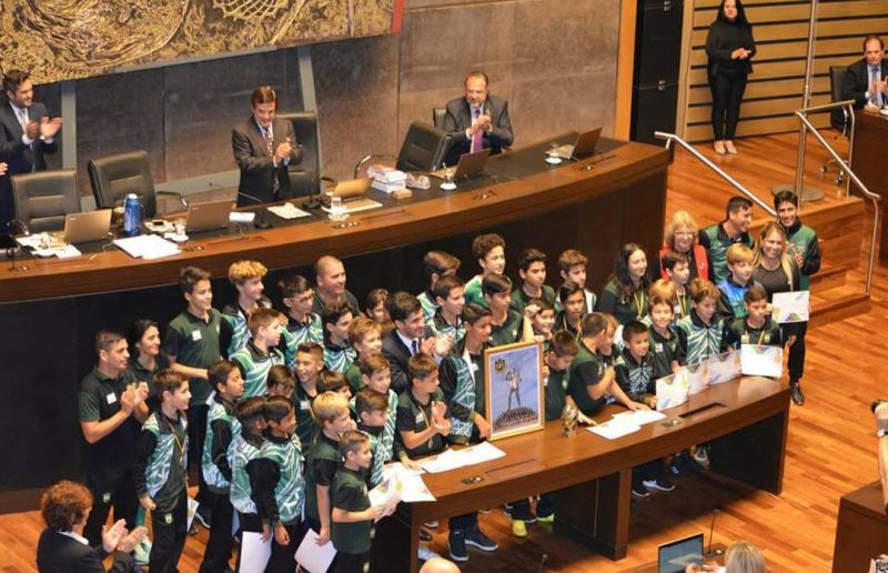 Indiecitos del Club Andrés Guacurarí, homenajeados en la Cámara de Representantes