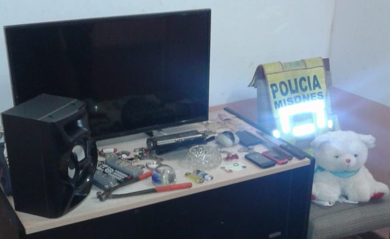 Detuvieron a un joven por robar distintos objetos de valor
