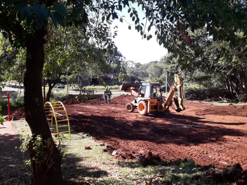 Presupuesto Participativo: inició la construcción del playón deportivo de la chacra 137