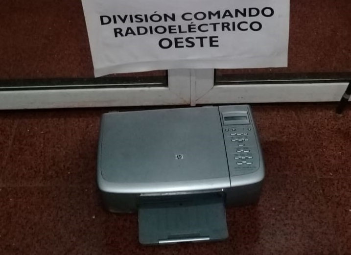 En la zona oeste la policía recuperó una impresora