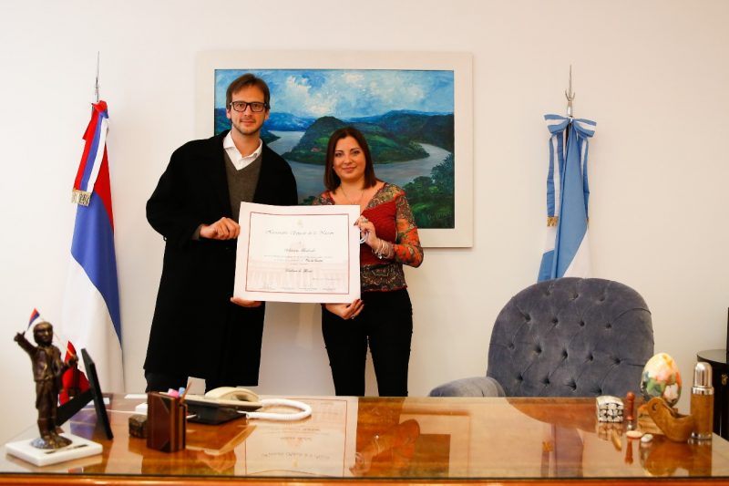 Sebastián Borkoski fue homenajeado en el Senado de la Nación