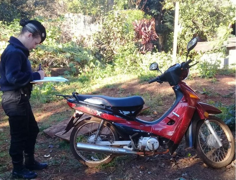 25 de mayo: en control vehicular secuestraron una moto robada
