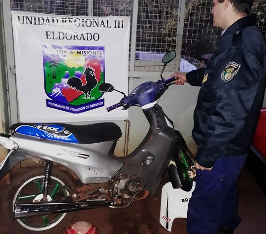 Eldorado: recuperaron una motocicleta robada