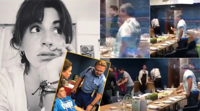 Gianinna Maradona reveló quién es el hombre que come mientras asisten a Diego