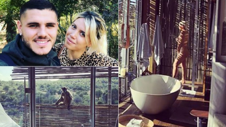 Mauro Icardi y su foto de Wanda Nara al desnudo en Sudáfrica