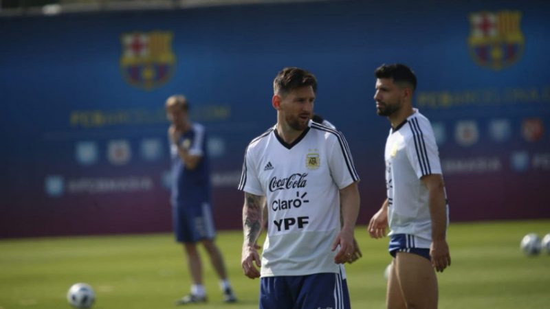La Selección tuvo su primer entrenamiento en Barcelona
