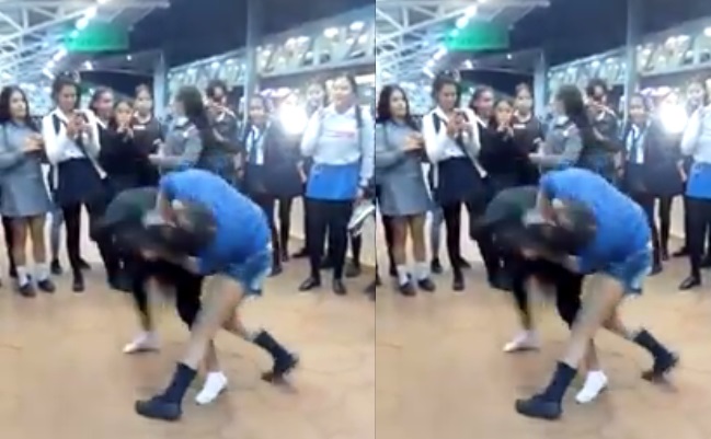 Violencia estudiantil que preocupa: dos adolescentes a los golpes en Transferencia