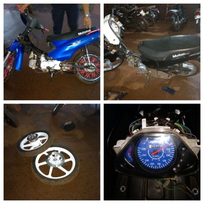 Candelaria: menor fue sorprendido cuando desarmaba motos robadas