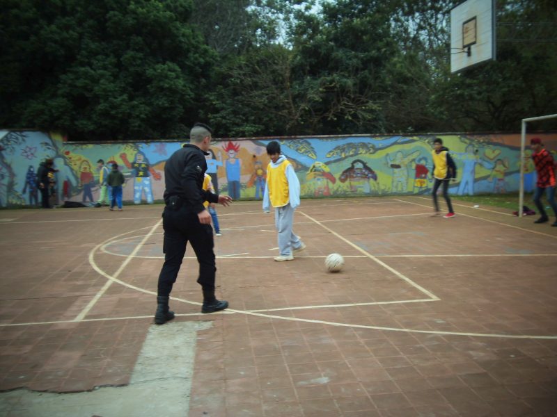 Cadetes acompañaron con actividades recreativas el cierre  de las vacaciones de invierno en el Hogar de Día