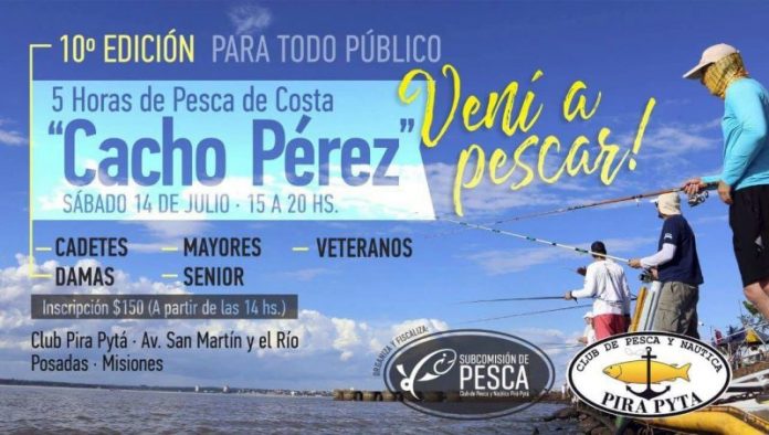Hoy se llevará a cabo la 10° edición de las 5 Horas de Pesca de Costa “Cacho Pérez”