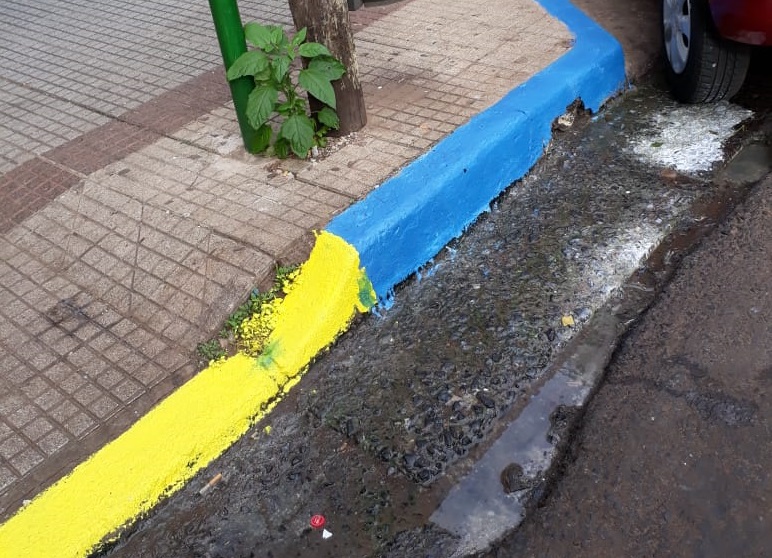 Realizan la señalización de los espacios SEM sobre la calle Junin