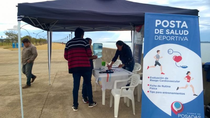 Instalaron una posta de salud deportiva en la Costanera