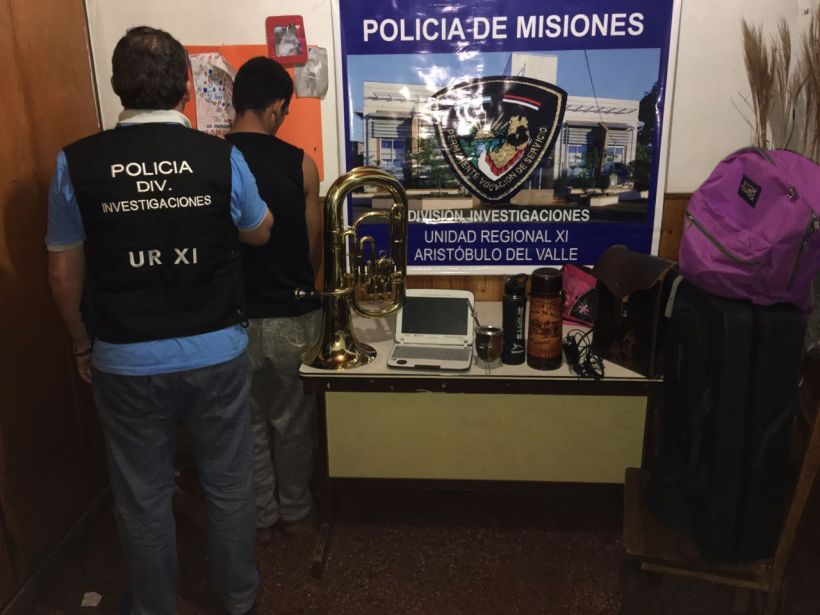 Recuperaron costosos elementos robados a un músico de la iglesia local
