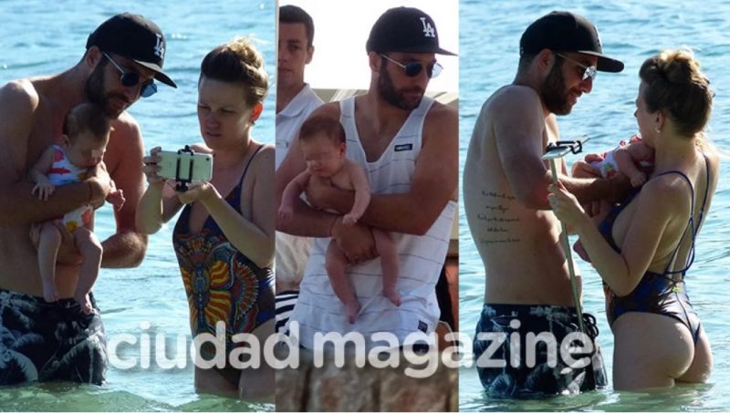 Las vacaciones de Pipita Higuaín junto a su mujer y su beba