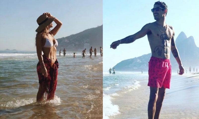 Jimena Barón y el protagonista de la película de Rodrigo, juntos en Brasil