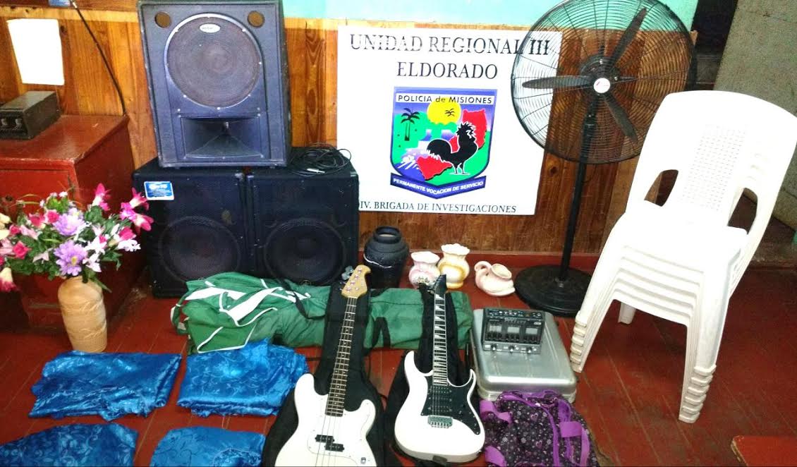 Eldorado: recuperaron elementos robados a una iglesia