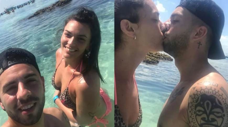 Las vacaciones a puro mimo de Matías Defederico y su novia, Priscila Leskiw, en Brasil